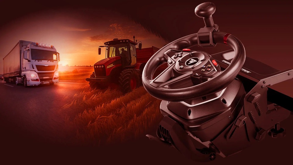 Thrustmaster T128 Farming Pack – sada volantu a pedálů T128 + SimTask Farming Kit – Xbox/PC