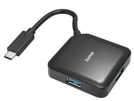 Hama USB-C/4x USB 3.2 Gen1 (200112) černý