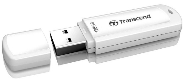 Flash USB Transcend JetFlash 730 128 GB USB 3.1 Gen 1 - bílý
