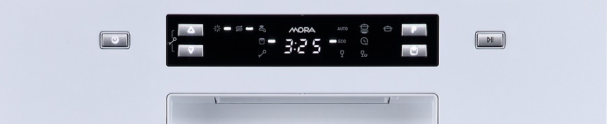 Volně stojící myčka Mora SM526C3W, bílá, panel