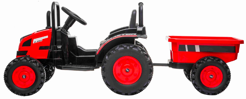 Elektrický traktor Beneo POWER s vlečkou červený