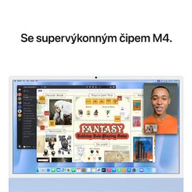 Počítač All In One Apple 24" CTO M4 8× CPU 8× GPU, 24 GB, 1 TB - modrý CZ 
