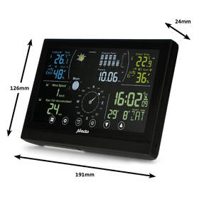 Meteorologická stanice Lenco ALECTO WS-3850 černá barva
