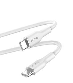 Kabel Puro Soft USB-C/USB-C 60 W, 1,5 m bílá barva
