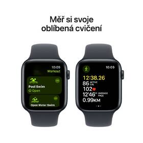 Chytré hodinky Apple GPS + Cellular 40mm pouzdro z temně inkoustového hliníku - temně inkoustový sportovní řemínek - S/M 
