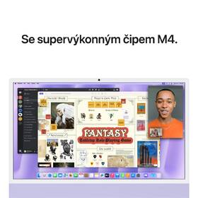 Počítač All In One Apple 24" CTO Sklo s nanotexturou M4 10× CPU 10× GPU, 16 GB, 1 TB - fialový CZ 
