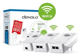 Síťový rozvod LAN po 230V Devolo Magic 2 WiFi 6 Multiroom Kit 
