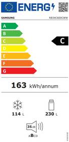 Chladnička s mrazničkou Samsung RB34C600CWW/EF bílá barva
