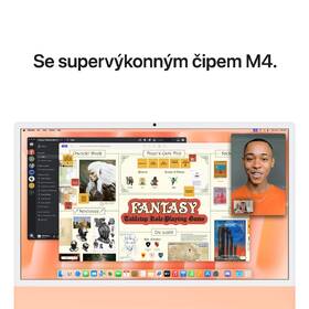 Počítač All In One Apple 24" CTO M4 8× CPU 8× GPU, 24 GB, 512 GB - oranžový CZ 
