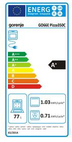Trouba Gorenje GO66E PIZZA350C černá barva
