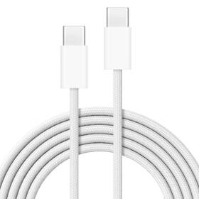 Kabel CubeNest USB-C/USB-C, 60W, 1m, 2 ks bílá barva
