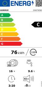 Myčka nádobí Gorenje GV673C60 UltraClean bílá barva
