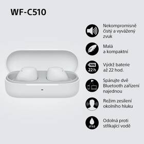 Sluchátka Sony WF-C510 bílá barva
