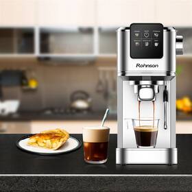 Espresso Rohnson R-98016 Hot & Cold stříbrná barva
