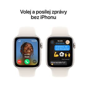 Chytré hodinky Apple GPS + Cellular 40mm pouzdro z hvězdně bílého hliníku - hvězdně bílý sportovní řemínek - S/M 
