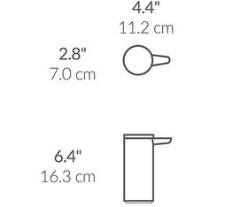 Dávkovač mýdla Simplehuman ST1082, 266 ml stříbrná barva
