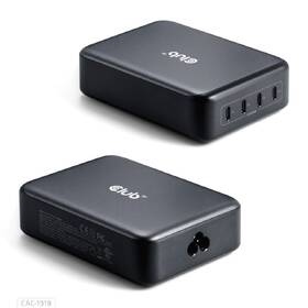 Nabíječka do sítě Club3D 240W GaN, 4xUSB-C, PPS + PD 3.1 Support černá barva
