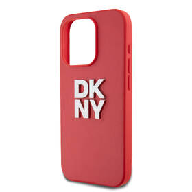 Kryt na mobil DKNY Leather Stack Strap Wrist na Apple iPhone 15 Pro červená barva
