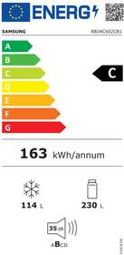 Chladnička s mrazničkou Samsung RB34C602CB1/EF černá barva
