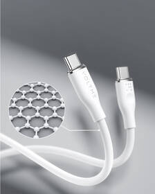 Kabel Voltme Powerlink Moss Series USB-C/USB-C, CTC 5A/100W 1,8m bílá barva
