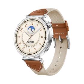 Chytré hodinky Huawei Watch GT 5 41 mm - Silver + Brown Woven Strap 
