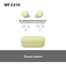 Sluchátka Sony WF-C510 žlutá barva
