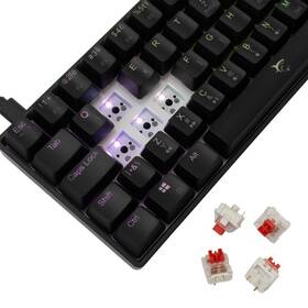 Klávesnice White Shark SHINOBI 2, CZ/SK layout, Red Switch černá barva
