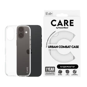 Kryt na mobil PanzerGlass CARE Urban Combat na Apple Iphone 16 průhledná
