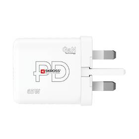 Cestovní adaptér SKROSS USB A+C 65W GaN UK, Power Delivery, typ G 
