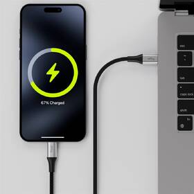 Kabel Allity AUC-01, 27W, USB-C/Lightning, 1m černá barva
