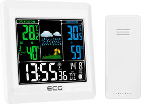 Meteorologická stanice ECG MS 300 bílá barva
