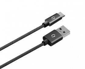 Adaptér do auta Aligator 2xUSB, smart IC, 3,4A + USB-C kabel černá barva
