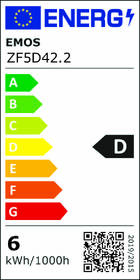 Žárovka LED EMOS Filament A60, 5,9 W, E27, teplá bílá, 2 ks 
