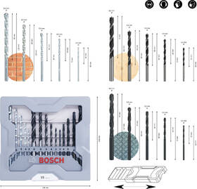 Sada vrtáků Bosch 2.607.017.038 (15 ks) 
