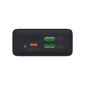 Powerbank Baseus Adaman2 20000 mAh, 30W, 3xUSB/USB-C černá barva
