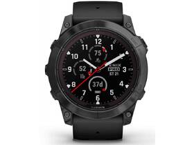 Chytré hodinky Garmin fenix 7X Pro Sapphire Solar - Titan Carbon Grey / Black Silicone Band 
