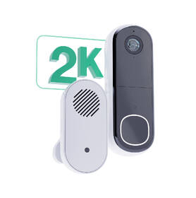 Videozvonek Arlo Essential (Gen.2) Video Doorbell and Chime 2K Security bílá barva
