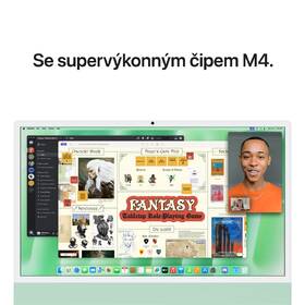 Počítač All In One Apple 24" CTO Sklo s nanotexturou M4 10× CPU 10× GPU, 32 GB, 2 TB - zelený CZ 
