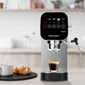 Espresso Rohnson R-98100 stříbrná barva
