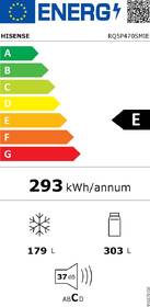 Americká lednice Hisense RQ5P470SMIE nerez
