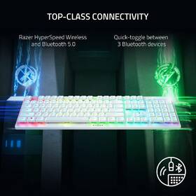 Klávesnice Razer DeathStalker V2 Pro (Purple Switch) - US Layout bílá barva
