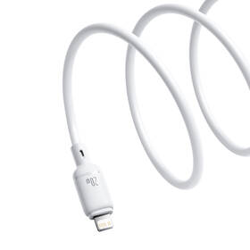 Kabel Baseus Silky USB-C/Lightning, 20W, 1m bílá barva
