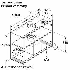 Odsavač par Bosch DBB97AM60 černá barva
