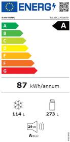 Chladnička s mrazničkou Samsung RB38C7AGWS9/EF stříbrná barva
