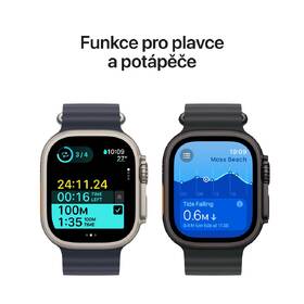 Chytré hodinky Apple GPS + Cellular 49mm pouzdro z černého titanu - černý trailový tah - M/L 
