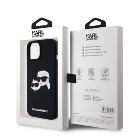 Kryt na mobil Karl Lagerfeld Double Heads, MagSafe na Apple iPhone 15 Pro Black černá barva
