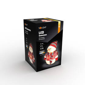 LED dekorace Solight sněhulák, 26cm, 6x LED, IP20, 3x AA 
