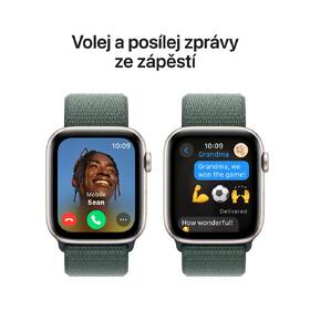 Chytré hodinky Apple GPS 40mm pouzdro z hvězdně bílého hliníku - jezerně zelený provlékací sportovní řemínek 
