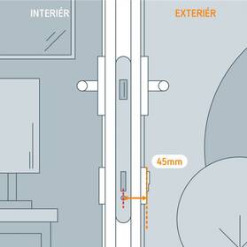 Adaptér Netatmo Doorlock, prodloužení zámku 45mm stříbrná barva
