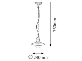 Závěsné svítidlo Rabalux Oslo 8717 černá barva
